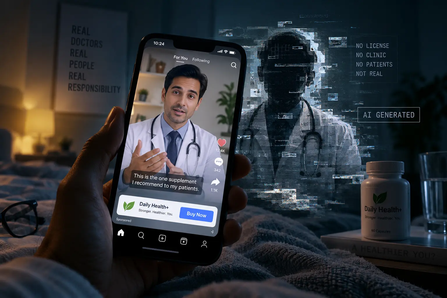 AI-generated doctors promoting health products on social media in India